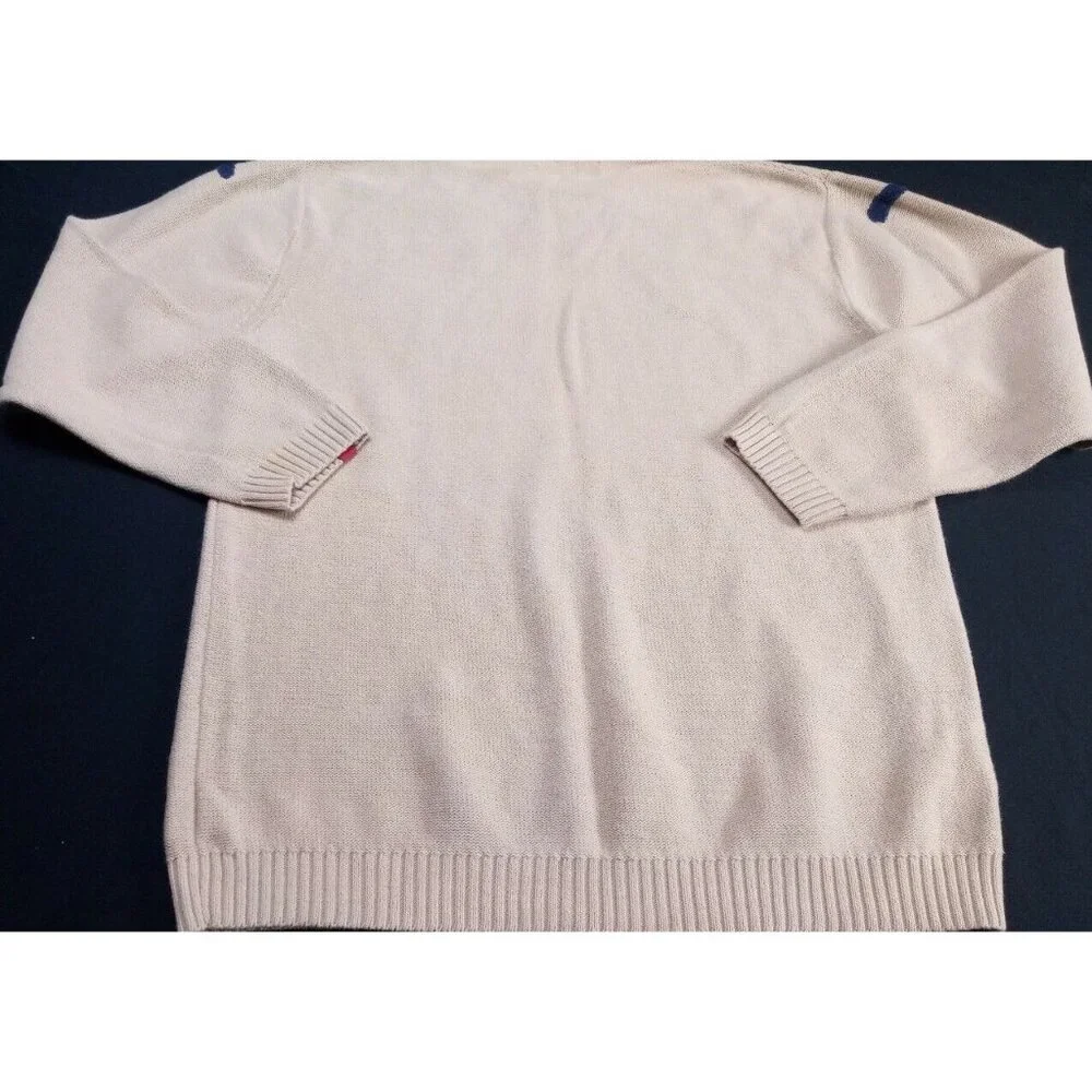 INDIGO RED Lux Industrial Linen Knit Sweater Shirt MEN XL Embroidered logo - Picture 12 of 12